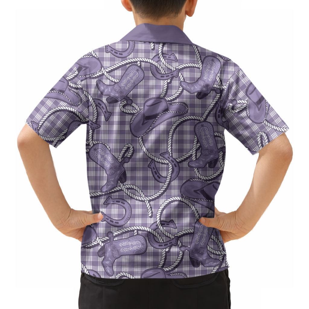 Purple Hawaii Palaka Cowboy Hawaiian Shirt Hawaiian Paniolo Festival Spirit LT19 - Polynesian Pride