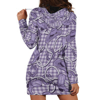 Purple Hawaii Palaka Cowboy Hoodie Dress Hawaiian Paniolo Festival Spirit LT19 - Polynesian Pride