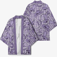 Purple Hawaii Palaka Cowboy Kimono Hawaiian Paniolo Festival Spirit LT19 - Polynesian Pride