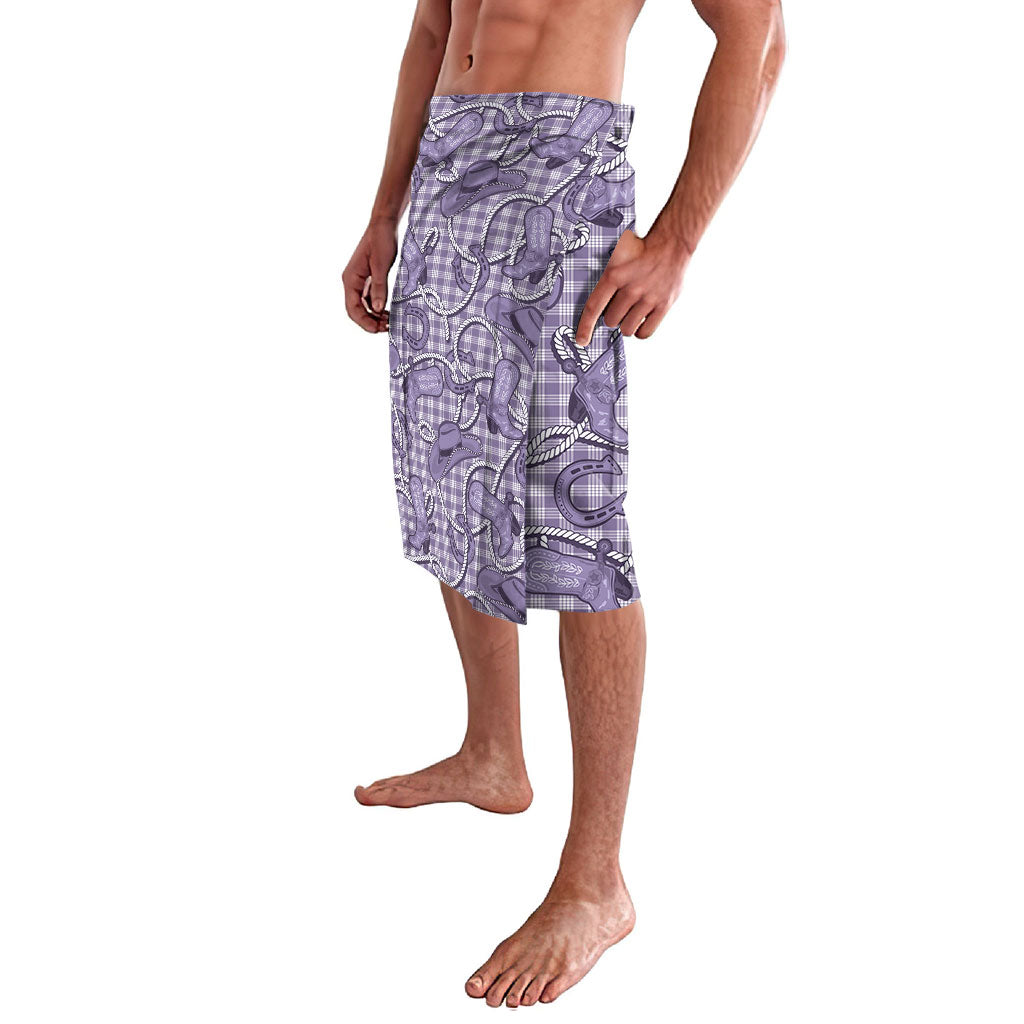 Purple Hawaii Palaka Cowboy Lavalava Hawaiian Paniolo Festival Spirit LT19 - Polynesian Pride