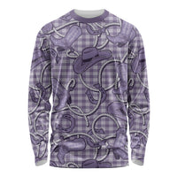 Purple Hawaii Palaka Cowboy Long Sleeve Shirt Hawaiian Paniolo Festival Spirit LT19 Unisex Purple - Polynesian Pride
