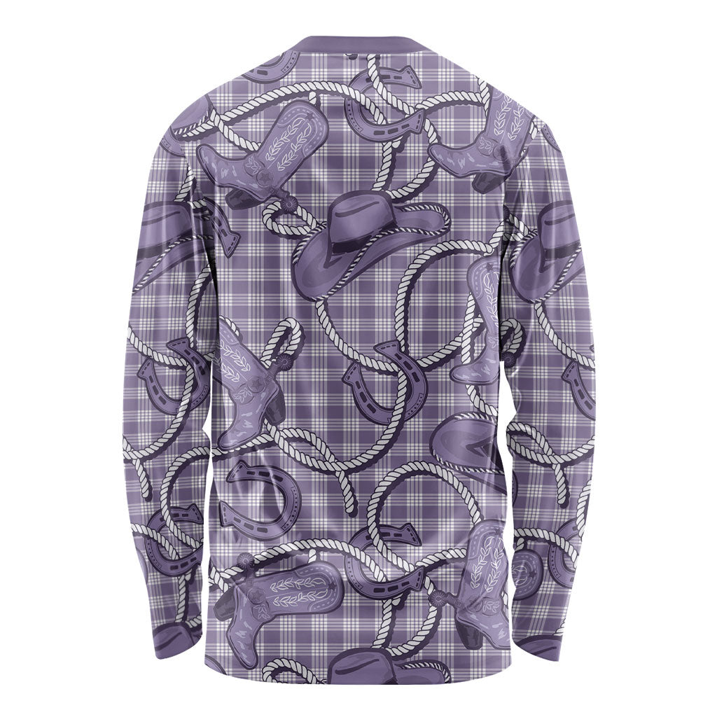 Purple Hawaii Palaka Cowboy Long Sleeve Shirt Hawaiian Paniolo Festival Spirit LT19 - Polynesian Pride