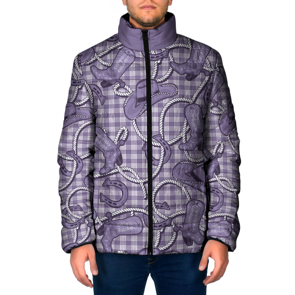 Purple Hawaii Palaka Cowboy Padded Jacket Hawaiian Paniolo Festival Spirit