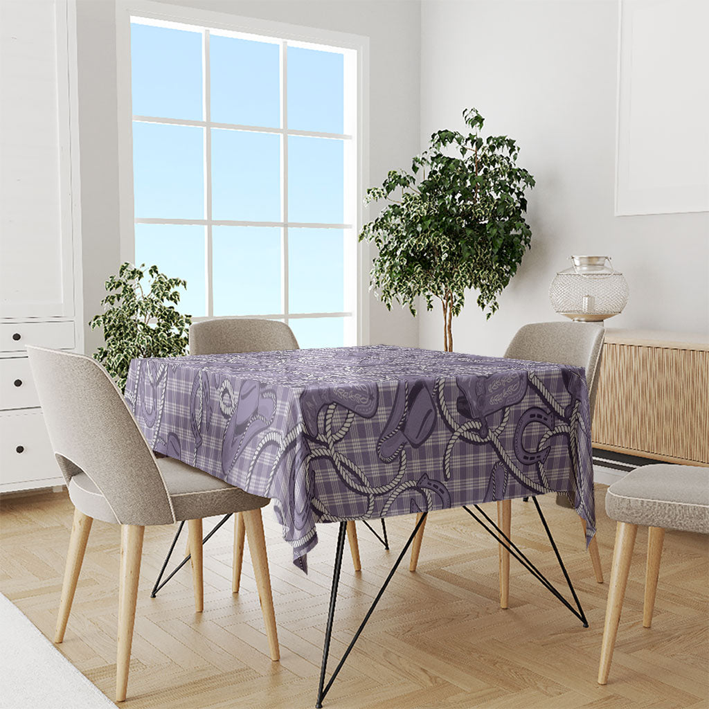 Purple Hawaii Palaka Cowboy Tablecloth Hawaiian Paniolo Festival Spirit LT19 - Polynesian Pride