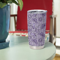 Purple Hawaii Palaka Cowboy Tumbler Cup Hawaiian Paniolo Festival Spirit LT19 - Polynesian Pride