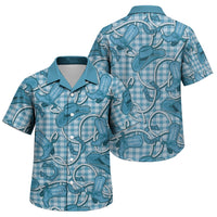 Blue Hawaii Palaka Cowboy Family Matching Puletasi and Hawaiian Shirt Hawaiian Paniolo Festival Spirit LT19 Son's Shirt Blue - Polynesian Pride