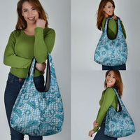 Blue Hawaii Palaka Cowboy Grocery Bag Hawaiian Paniolo Festival Spirit LT19 - Polynesian Pride