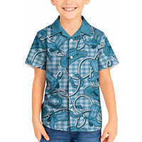 Blue Hawaii Palaka Cowboy Kid Hawaiian Shirt Hawaiian Paniolo Festival Spirit LT19 Kid Blue - Polynesian Pride