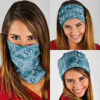 Blue Hawaii Palaka Cowboy Neck Gaiter Hawaiian Paniolo Festival Spirit LT19 - Polynesian Pride