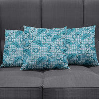 Blue Hawaii Palaka Cowboy Pillow Cover Hawaiian Paniolo Festival Spirit LT19 - Polynesian Pride