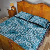 Blue Hawaii Palaka Cowboy Quilt Bed Set Hawaiian Paniolo Festival Spirit LT19 - Polynesian Pride