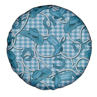 Blue Hawaii Palaka Cowboy Spare Tire Cover Hawaiian Paniolo Festival Spirit LT19 - Polynesian Pride