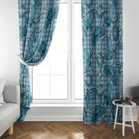 Blue Hawaii Palaka Cowboy Window Curtain Hawaiian Paniolo Festival Spirit LT19 - Polynesian Pride