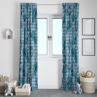 Blue Hawaii Palaka Cowboy Window Curtain Hawaiian Paniolo Festival Spirit LT19 - Polynesian Pride