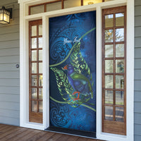 New Zealand Takahe Personalised Door Cover Silver Fern Galaxy Polynesian Pattern LT22 - Polynesian Pride