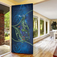 New Zealand Takahe Personalised Door Cover Silver Fern Galaxy Polynesian Pattern LT22 - Polynesian Pride