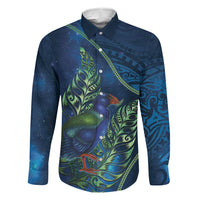 New Zealand Takahe Personalised Family Matching Tank Maxi Dress and Hawaiian Shirt Silver Fern Galaxy Polynesian Pattern
