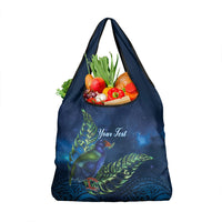 New Zealand Takahe Personalised Grocery Bag Silver Fern Galaxy Polynesian Pattern LT22 1-pack One Size Blue - Polynesian Pride
