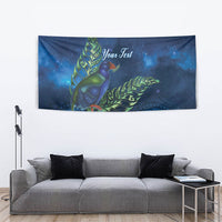 New Zealand Takahe Personalised Tapestry Silver Fern Galaxy Polynesian Pattern
