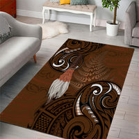 New Zealand Taiaha Area Rug Maori Weapon Silver Fern Maori Pattern