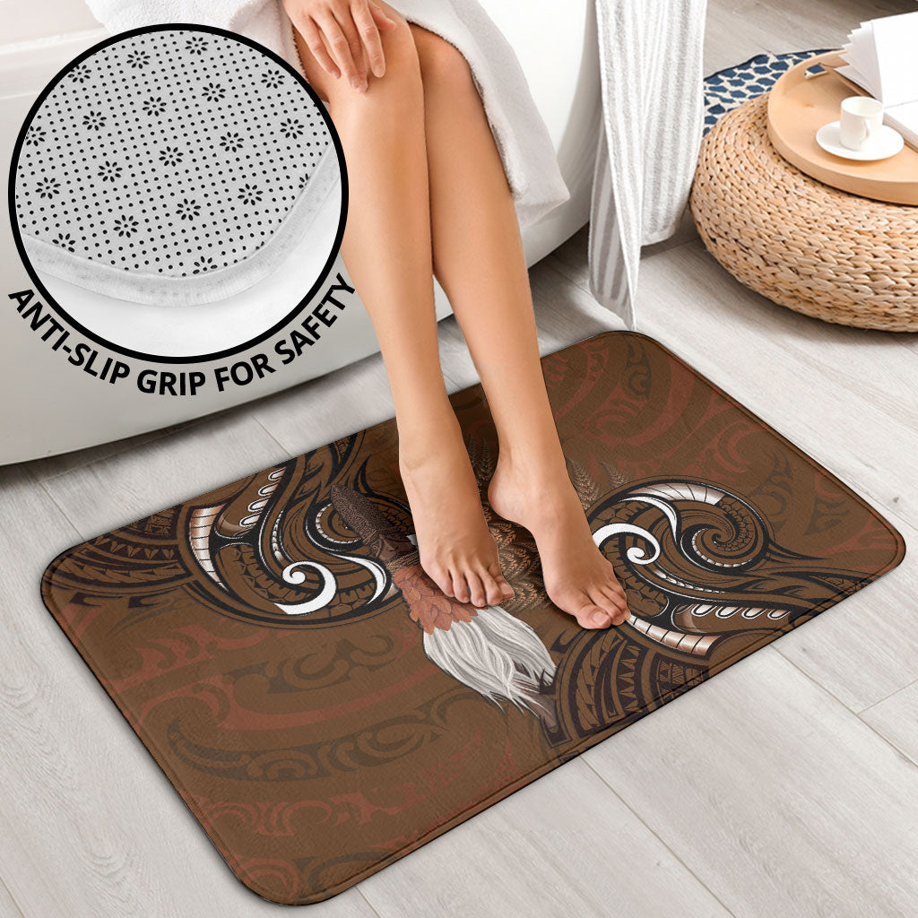 New Zealand Taiaha Bathroom Set Maori Weapon Silver Fern Maori Pattern