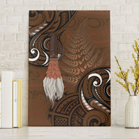 New Zealand Taiaha Canvas Wall Art Maori Weapon Silver Fern Maori Pattern