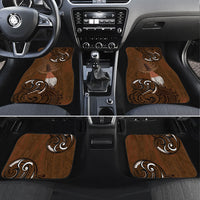 New Zealand Taiaha Car Mats Maori Weapon Silver Fern Maori Pattern