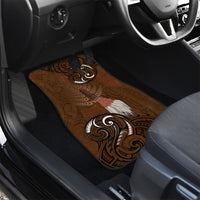 New Zealand Taiaha Car Mats Maori Weapon Silver Fern Maori Pattern