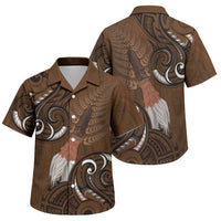 New Zealand Taiaha Family Matching Summer Maxi Dress and Hawaiian Shirt Maori Weapon Silver Fern Maori Pattern