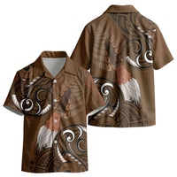 New Zealand Taiaha Kid Hawaiian Shirt Maori Weapon Silver Fern Maori Pattern
