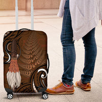 New Zealand Taiaha Luggage Cover Maori Weapon Silver Fern Maori Pattern