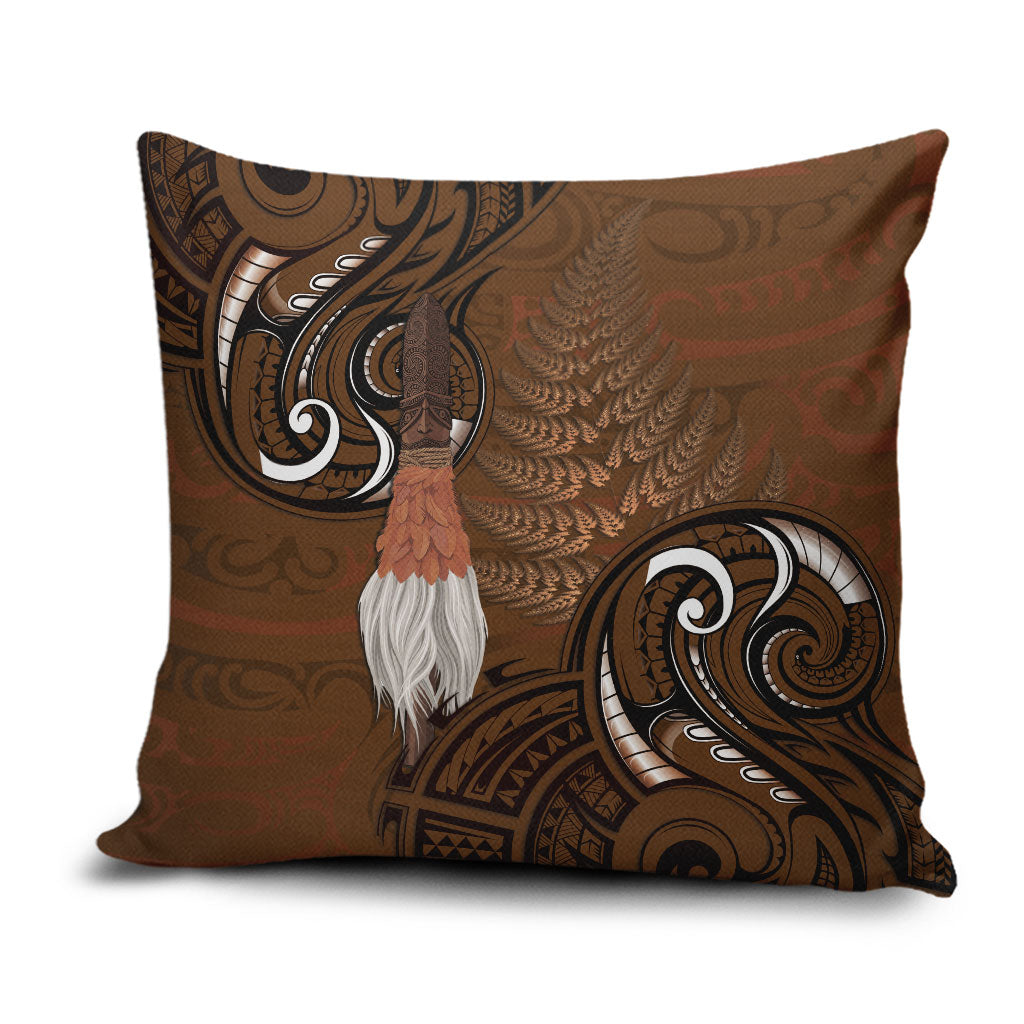New Zealand Taiaha Pillow Cover Maori Weapon Silver Fern Maori Pattern