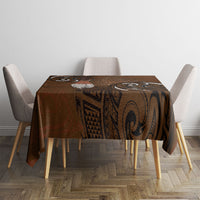 New Zealand Taiaha Tablecloth Maori Weapon Silver Fern Maori Pattern