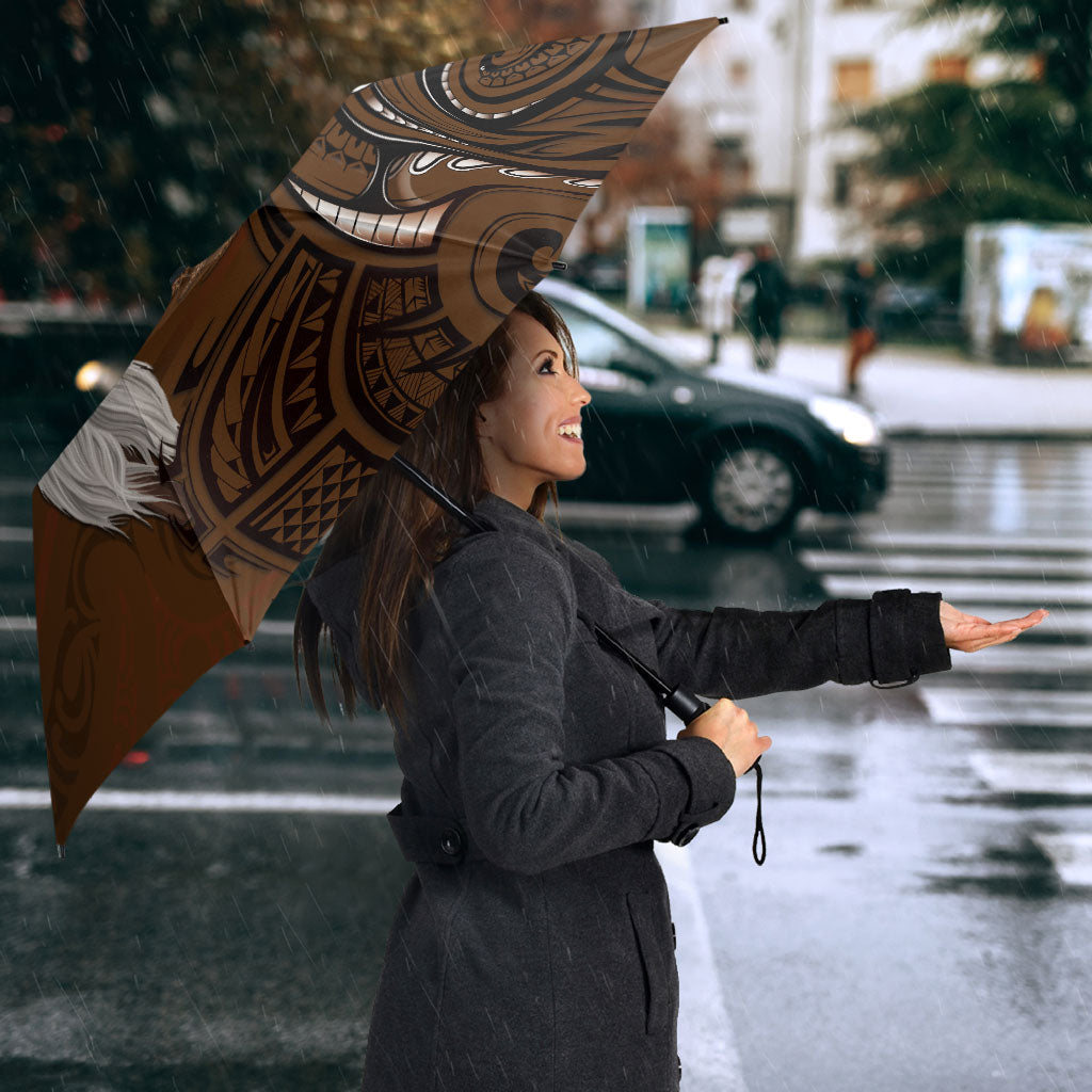New Zealand Taiaha Umbrella Maori Weapon Silver Fern Maori Pattern