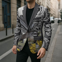 New Zealand Fantail Bird Blazer Maori Piwakawaka Kowhai Maori Pattern