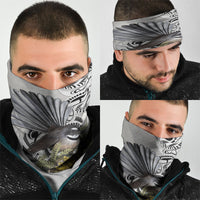 New Zealand Fantail Bird Neck Gaiter Maori Piwakawaka Kowhai Maori Pattern