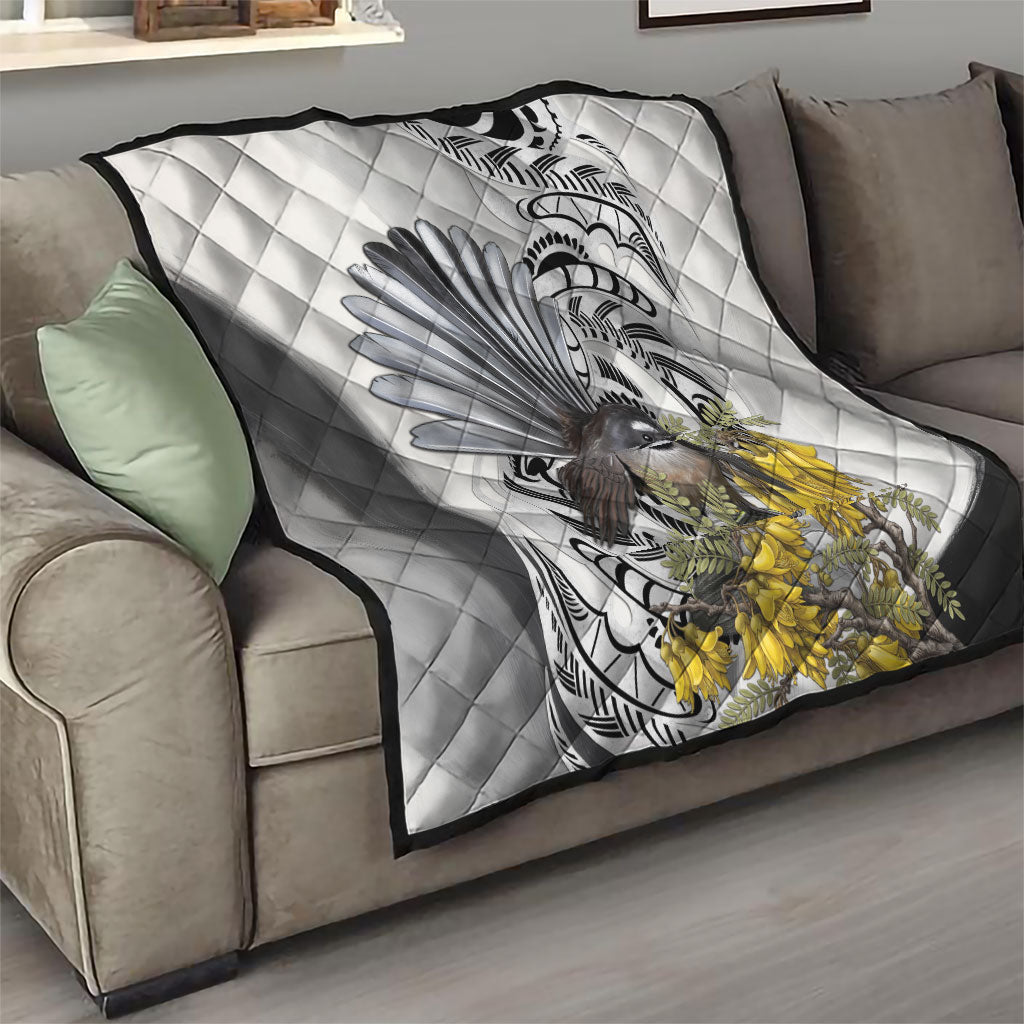 New Zealand Fantail Bird Quilt Maori Piwakawaka Kowhai Maori Pattern