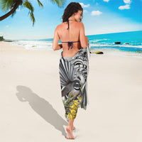 New Zealand Fantail Bird Sarong Maori Piwakawaka Kowhai Maori Pattern