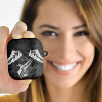 New Zealand Weka Personalised AirPods Case Aotearoa Hen Silver Fern Maori Pattern