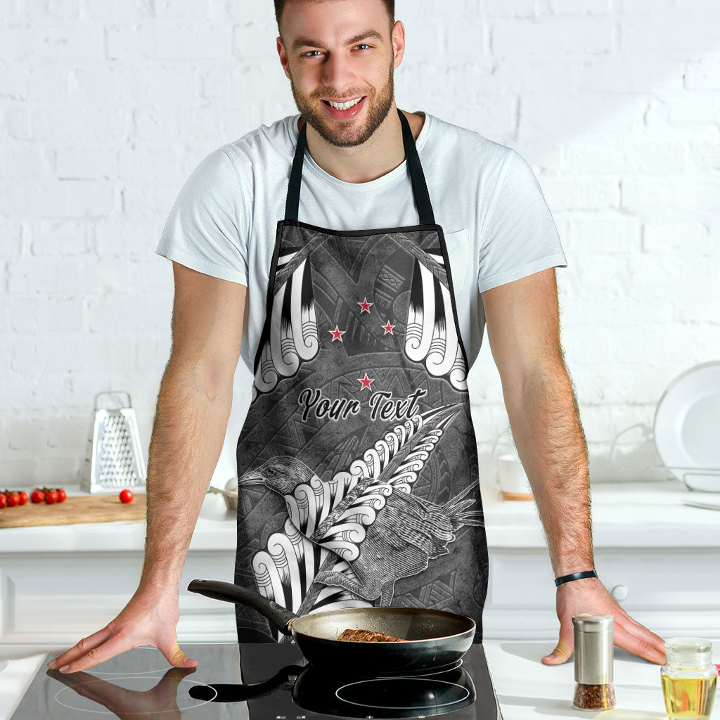 New Zealand Weka Personalised Apron Aotearoa Hen Silver Fern Maori Pattern LT22 - Polynesian Pride