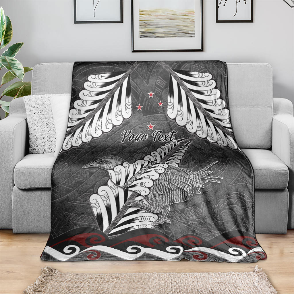 New Zealand Weka Personalised Blanket Aotearoa Hen Silver Fern Maori Pattern LT22 - Polynesian Pride