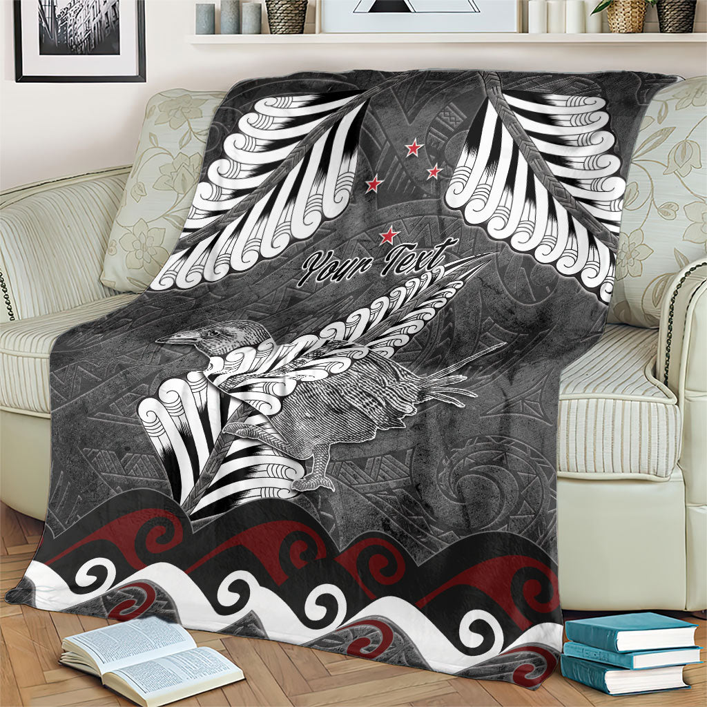 New Zealand Weka Personalised Blanket Aotearoa Hen Silver Fern Maori Pattern LT22 - Polynesian Pride
