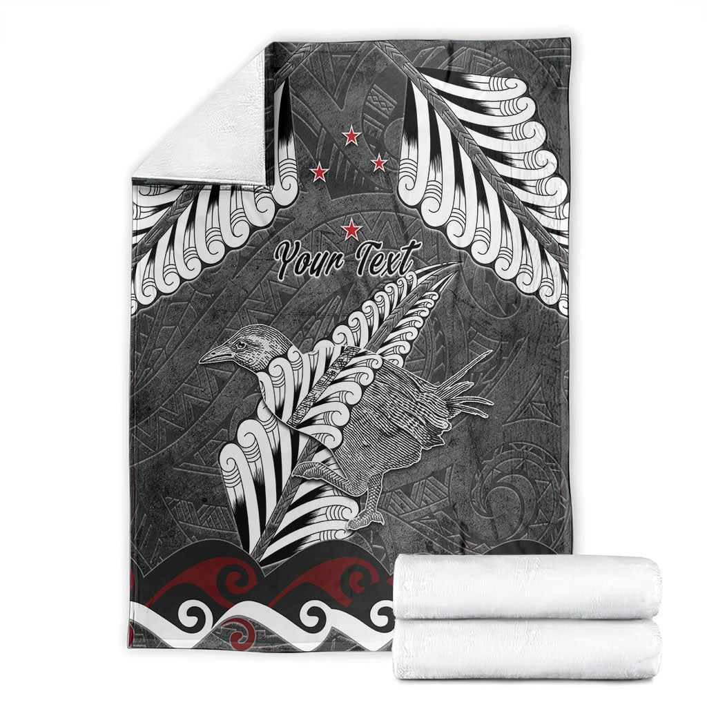 New Zealand Weka Personalised Blanket Aotearoa Hen Silver Fern Maori Pattern LT22 - Polynesian Pride