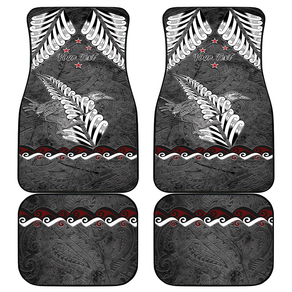 New Zealand Weka Personalised Car Mats Aotearoa Hen Silver Fern Maori Pattern LT22 - Polynesian Pride