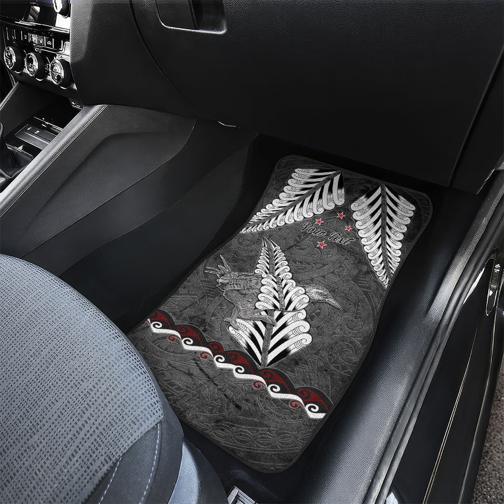 New Zealand Weka Personalised Car Mats Aotearoa Hen Silver Fern Maori Pattern LT22 - Polynesian Pride