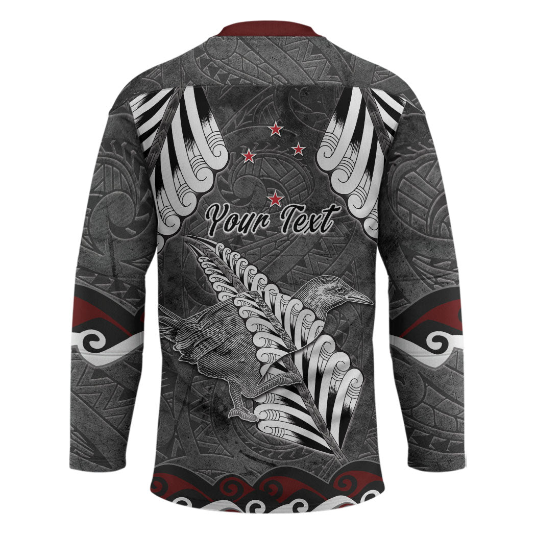 New Zealand Weka Personalised Hockey Jersey Aotearoa Hen Silver Fern Maori Pattern LT22 - Polynesian Pride