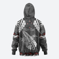 New Zealand Weka Personalised Hoodie Aotearoa Hen Silver Fern Maori Pattern LT22 - Polynesian Pride