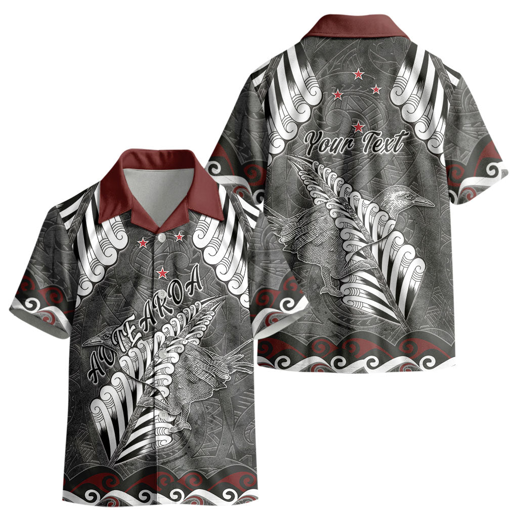 New Zealand Weka Personalised Kid Hawaiian Shirt Aotearoa Hen Silver Fern Maori Pattern LT22 - Polynesian Pride