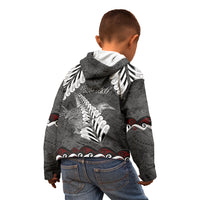 New Zealand Weka Personalised Kid Hoodie Aotearoa Hen Silver Fern Maori Pattern LT22 - Polynesian Pride