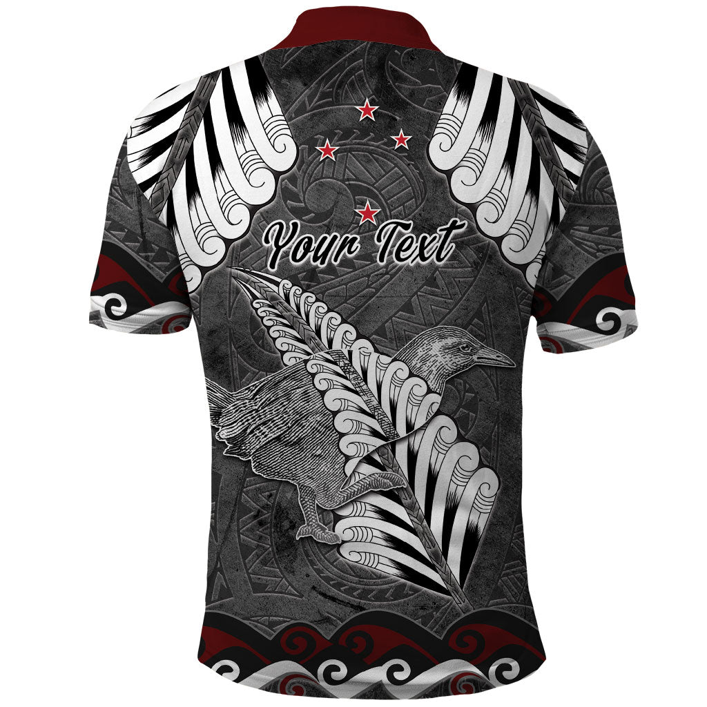 New Zealand Weka Personalised Polo Shirt Aotearoa Hen Silver Fern Maori Pattern LT22 - Polynesian Pride
